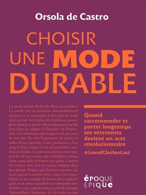 cover image of Choisir une mode durable